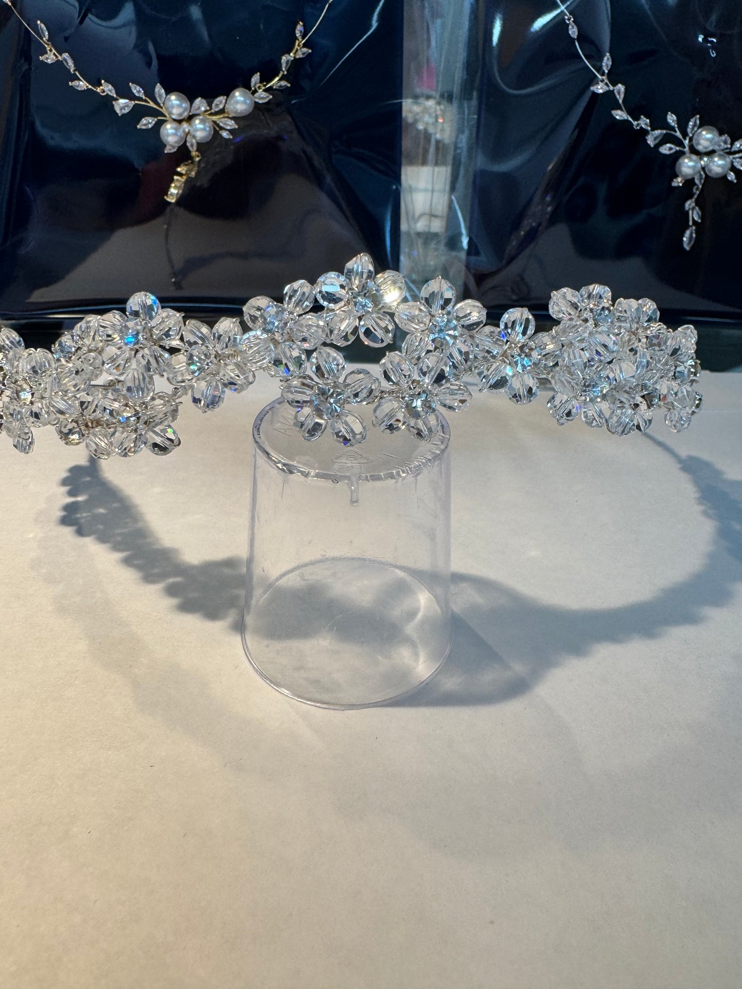 Crystal flower tiara