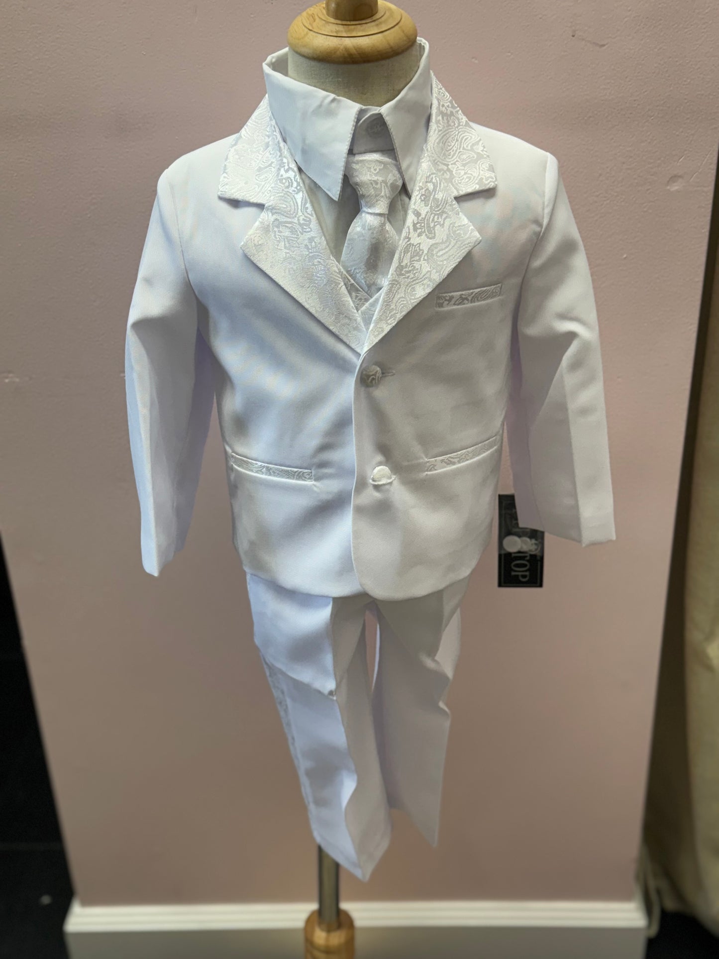 Angel white boys suit 4017