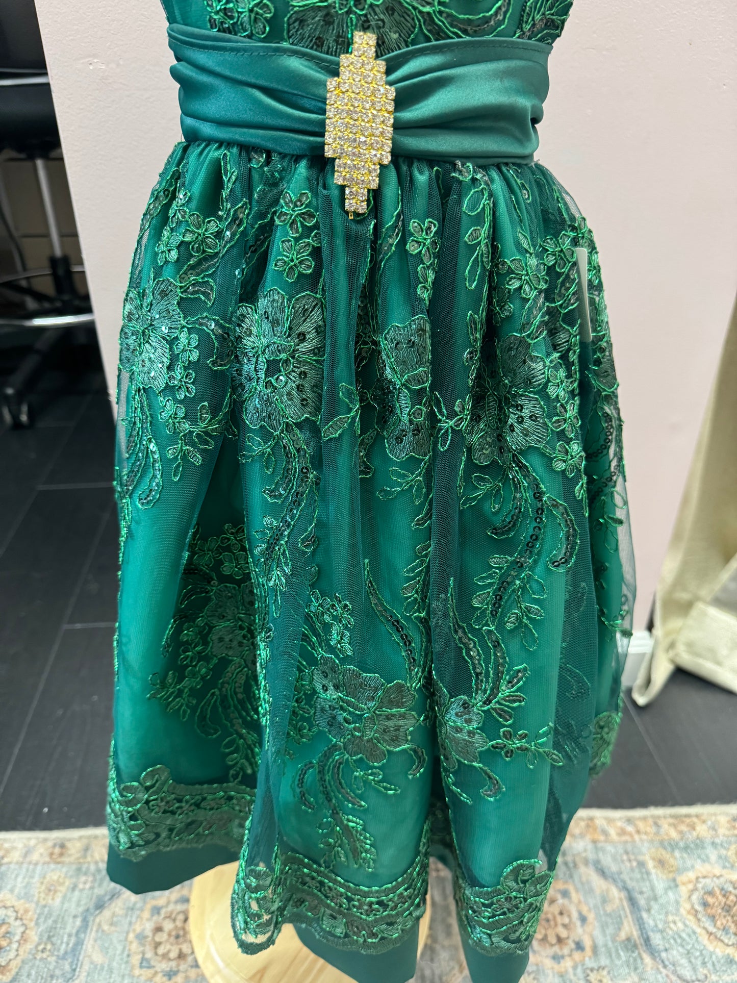 Emerald girls dress