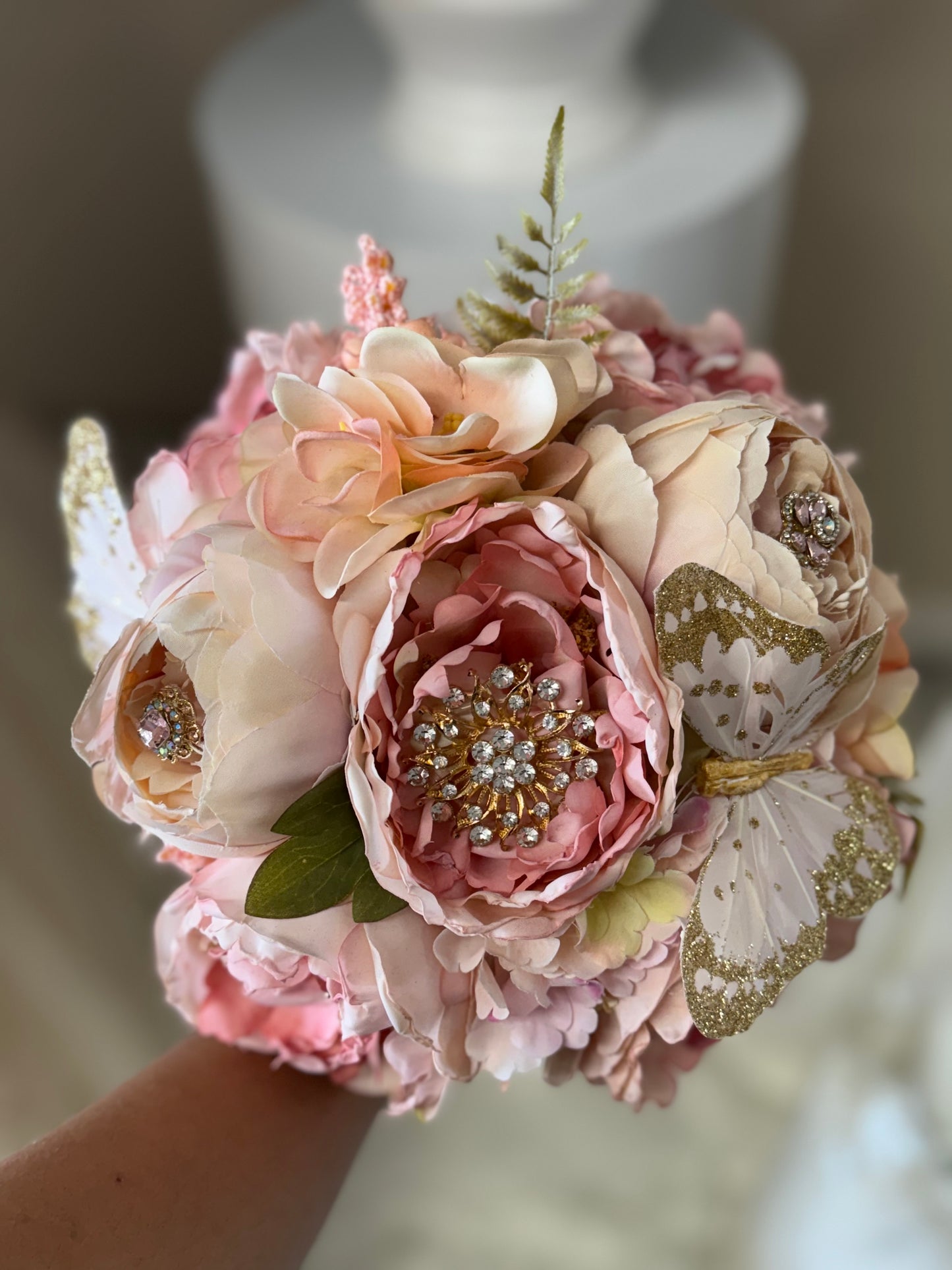 Peony butterfly bouquet