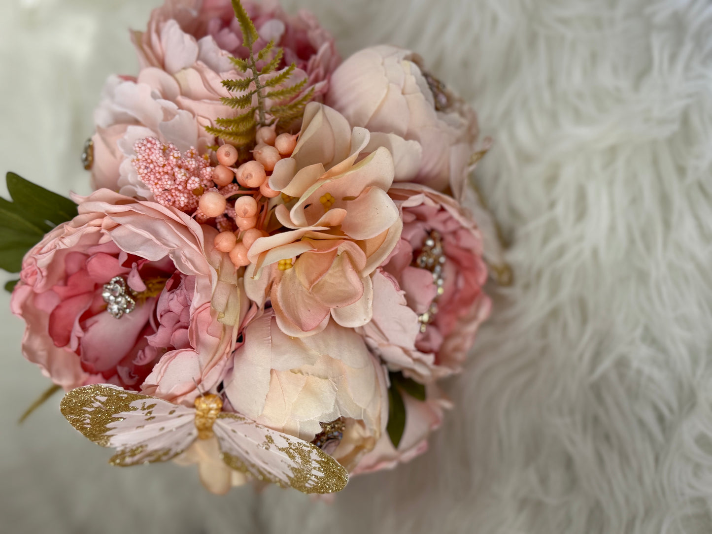 Peony butterfly bouquet