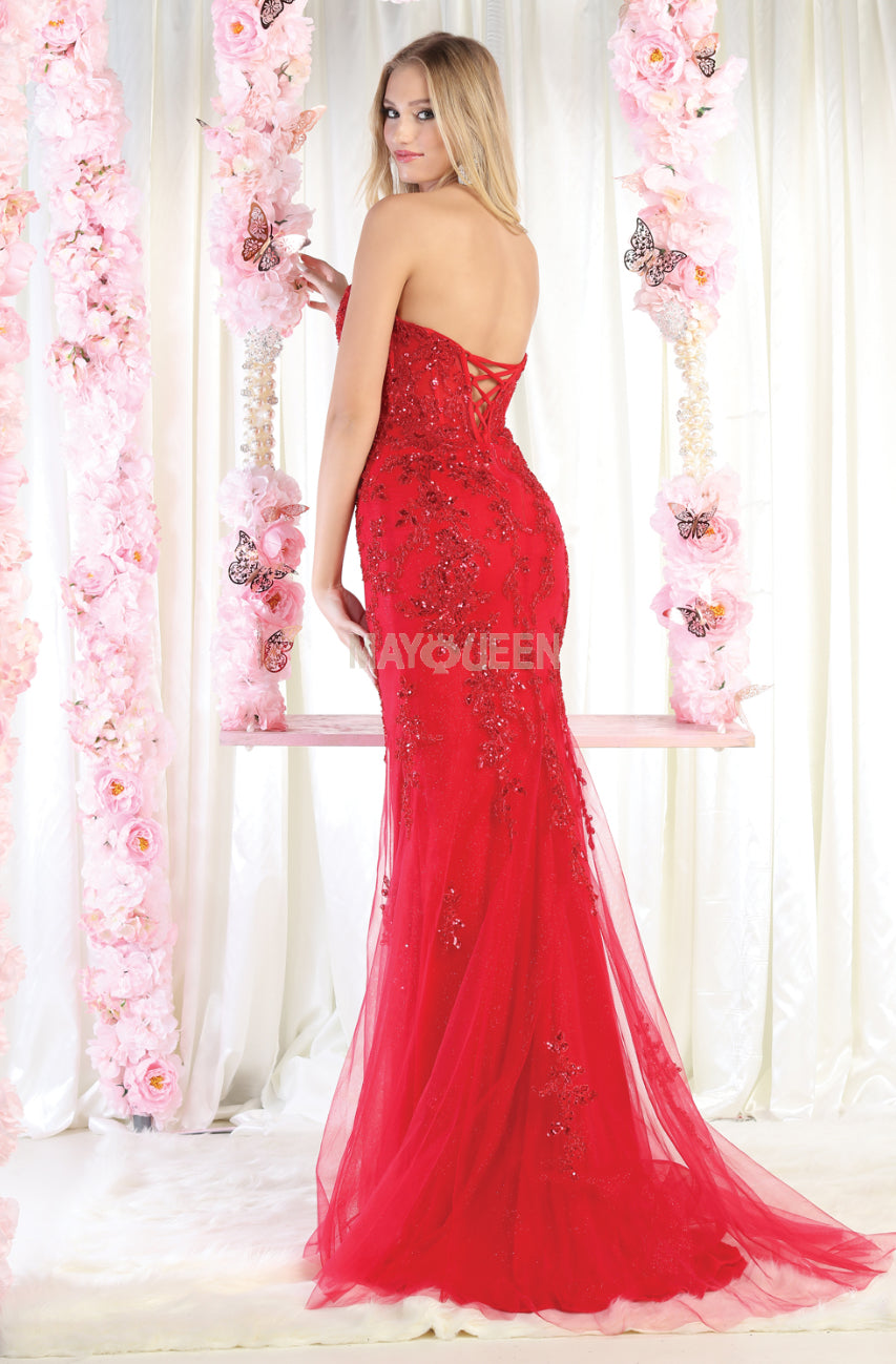 RQ8013 Sweetheart strapless gown