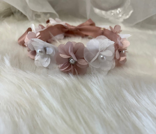 Kids dusty rose flower crown