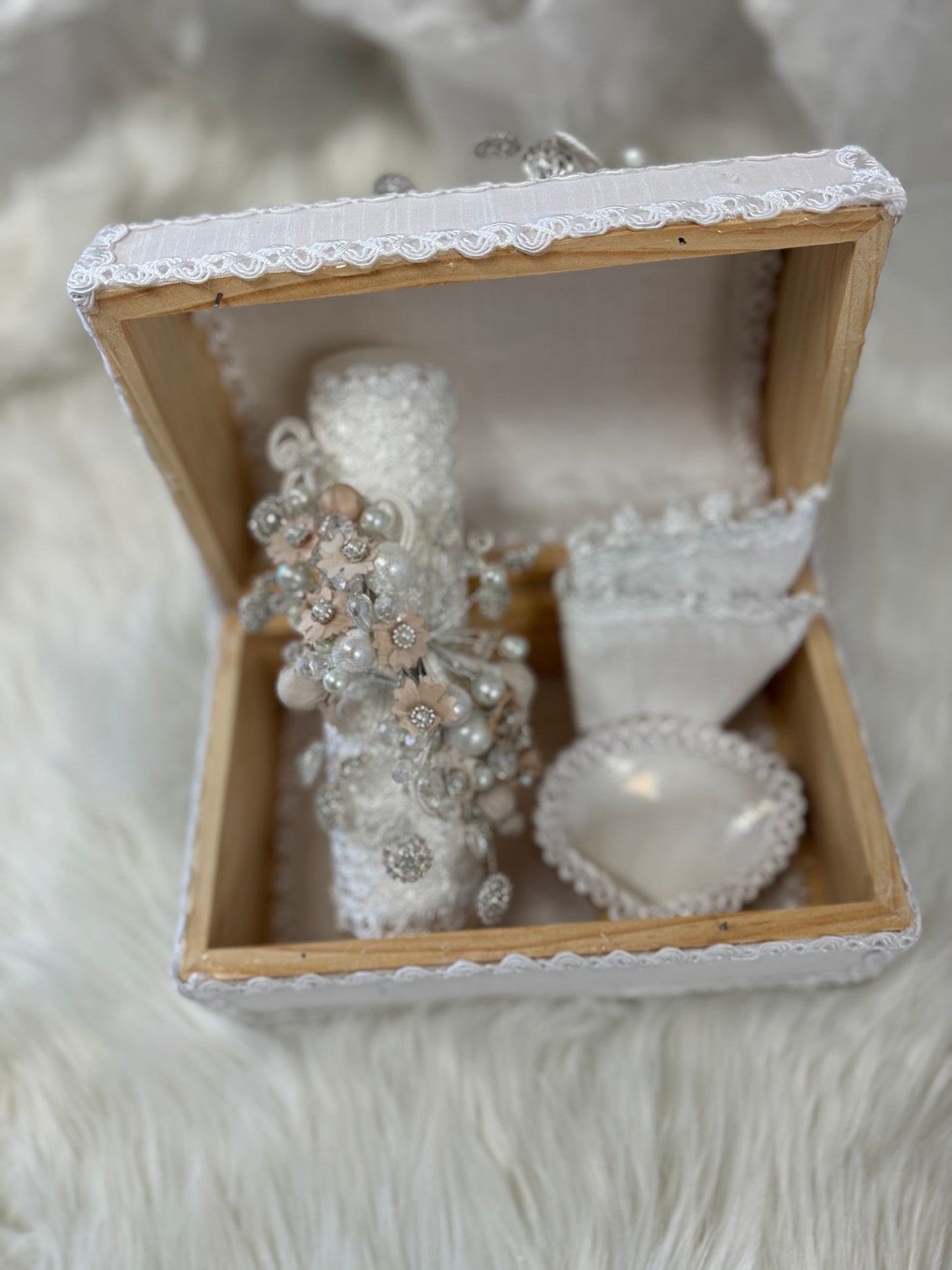 Princessa baptism candle set